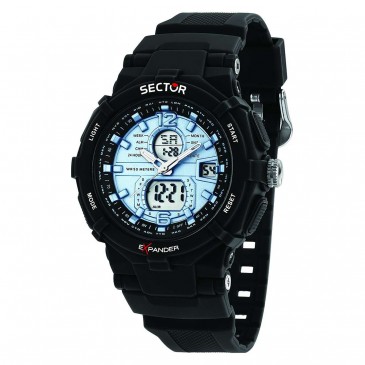 EX-09 50MM DIGITAL BLUE DIAL BLACK