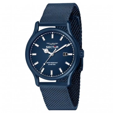 OROLOGIO UOMO 660 43MM 3H BLUE DIAL MESH BAND BLUE