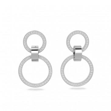 HOLLOW ORECCHINO A BUCO CATENA CHNDL CRY/RHS
