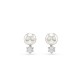 MATRIX ORECCHINO A BUCO STUD WHITE/RHS