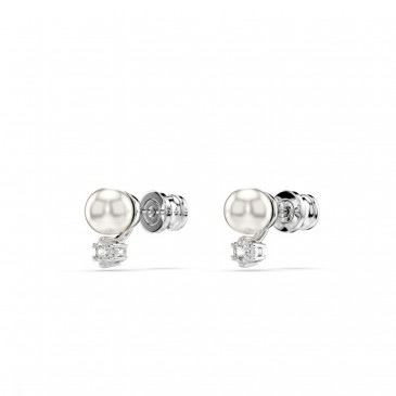 MATRIX ORECCHINO A BUCO STUD WHITE/RHS