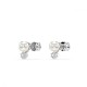 MATRIX ORECCHINO A BUCO STUD WHITE/RHS