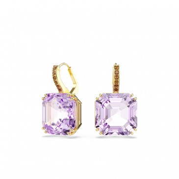 MILLENIA ORECCHINO A BUCO SQUARE VIOLA/GO