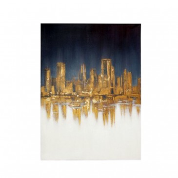 HOME DECOR BRUSH QUADRO 90X120 BLU-GOLD
