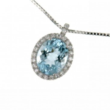 GIROCOLLO ACQUAMARINA CT 2,56 E BRILL 0,16