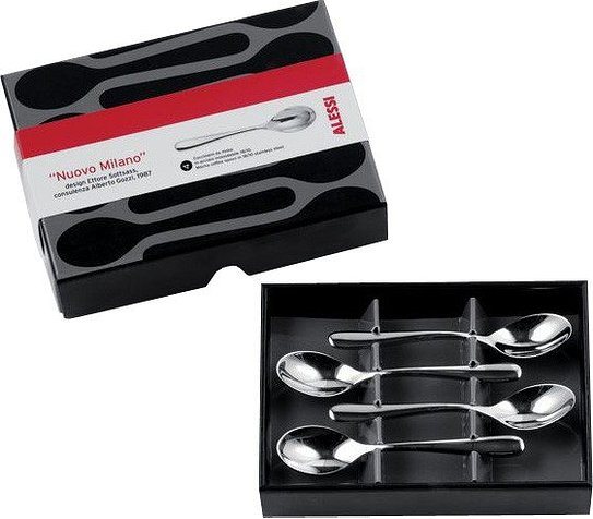 NUOVO MILANO SET 4 CUCCHIAINI MOKA