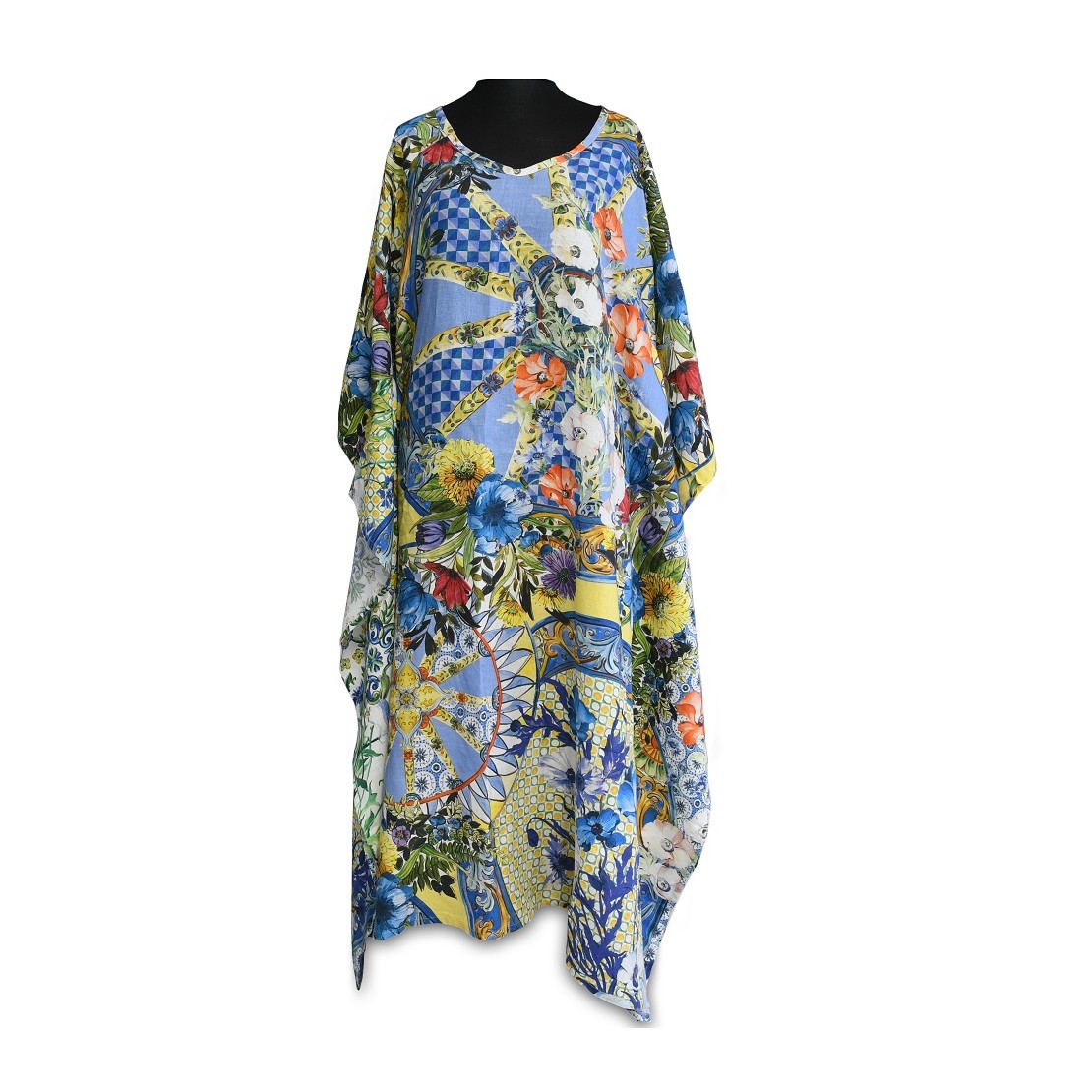 KAFTANO OCEAN LUNGO IN LINO ML
