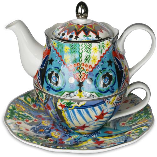 TEA FOR ONE COSY XMAS PLATINO