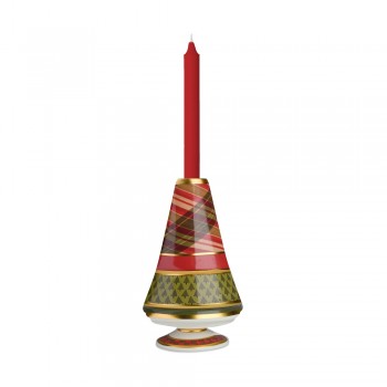 XMAS PORTACANDELA MEDIUM TARTAN