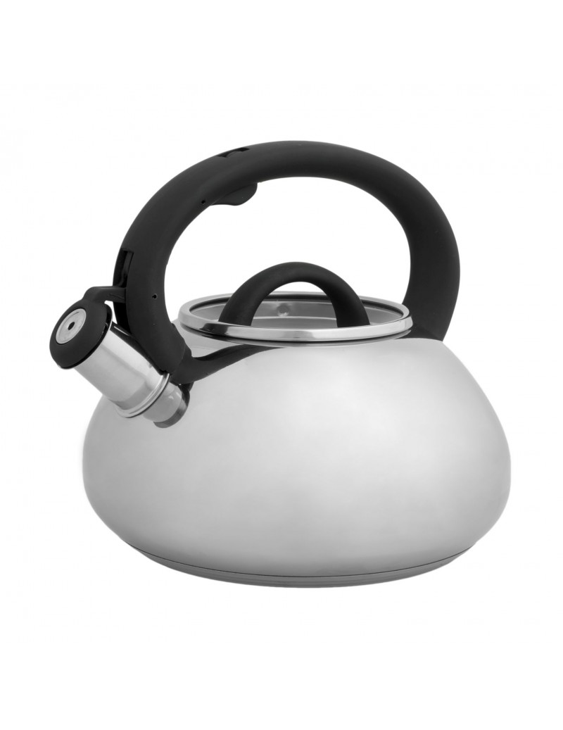 BOLLITORE INOX C/MANICO SOFT TOUCH NERO 2,5 LT.
