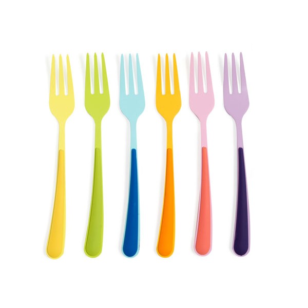 FORCHETTINE DESSER X6 COLORI ASS.