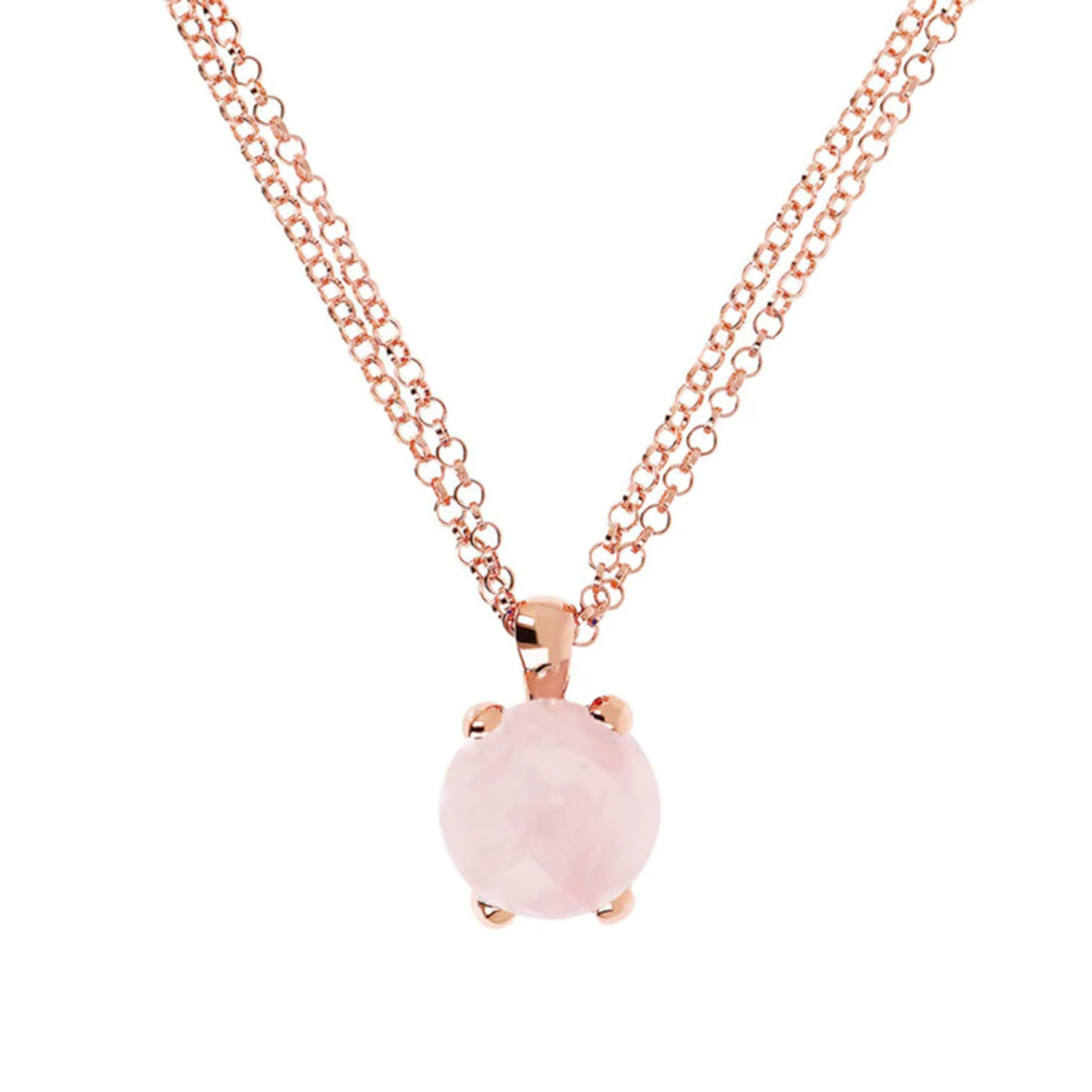FELICIA MULTISTRAND NECKLACE WITH STONE PENDANT FELICIA MULTISTRAND NECKLACE WITH STONE PENDANT