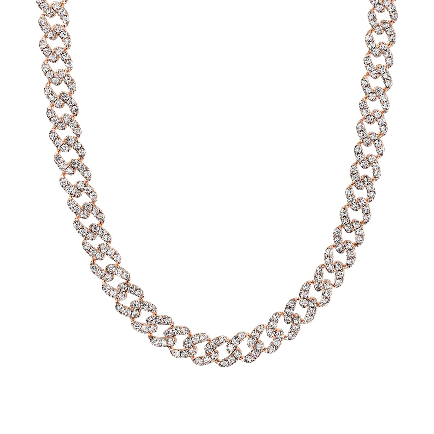 CURB LINK WITH CZ RAINBOW NECKLACE CURB LINK WITH CZ RAINBOW NECKLACE