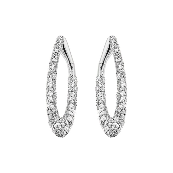 EARRINGS WHITE PAVE