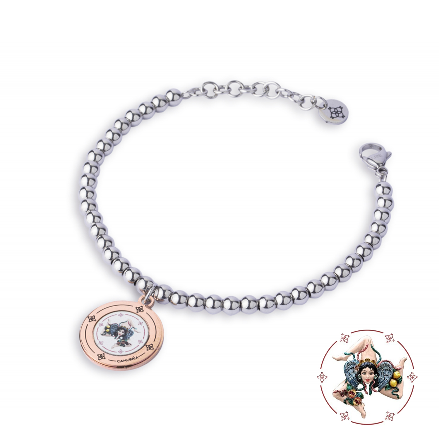 BRACCIALE PALLINATO ""A TRINACRIA""