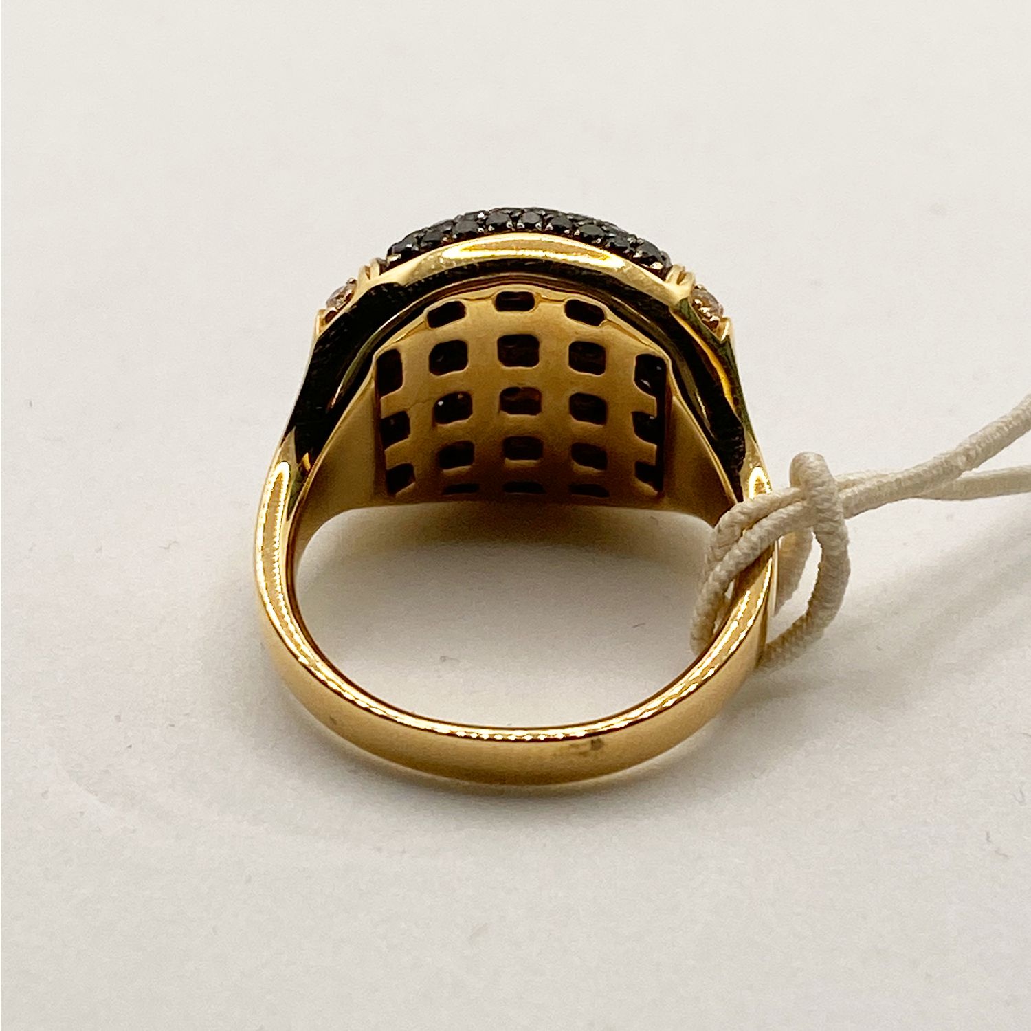 ANELLO UOMO BRILLANTI NERI E ORO ROSA