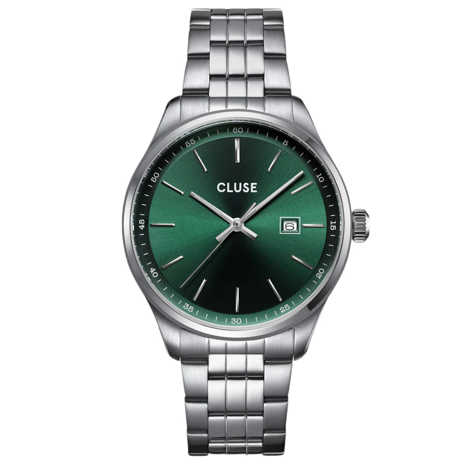 ANTHEOR WATCH STEEL GREEN SILVER
