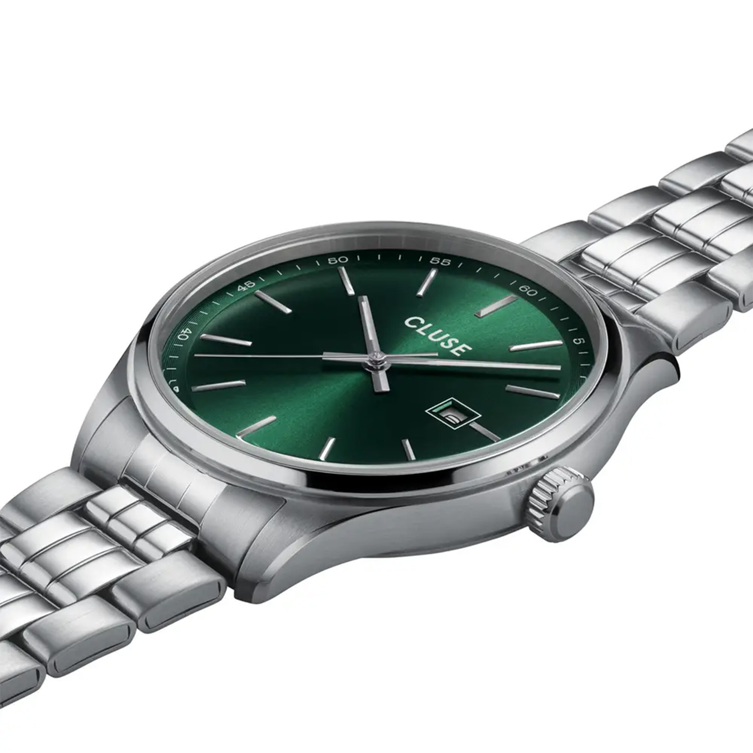 ANTHEOR WATCH STEEL GREEN SILVER
