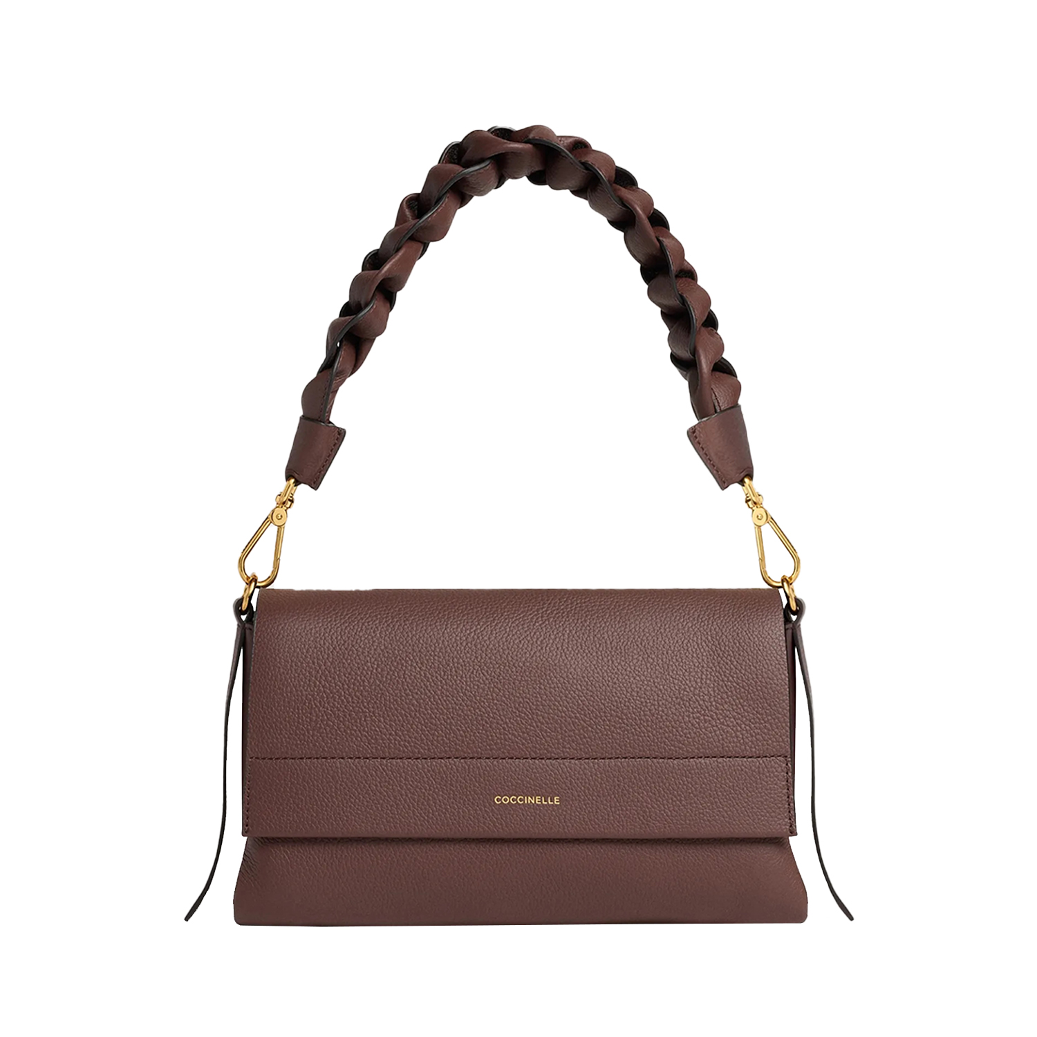 HANDBAG DOUBLE GRAINY LEATHER BERRY/WINT ROSE