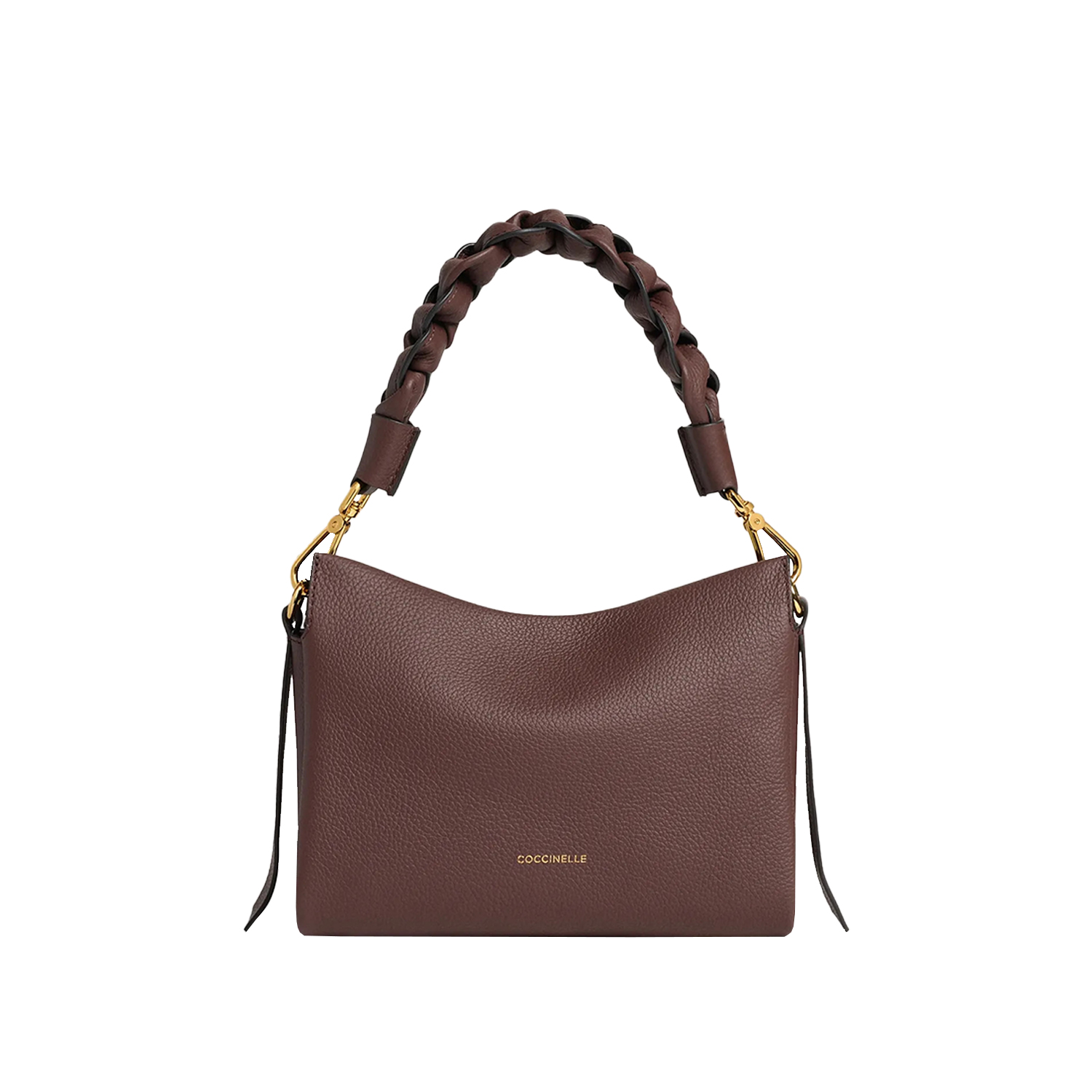 HANDBAG DOUBLE GRAINY LEATHER BERRY/WINT ROSE