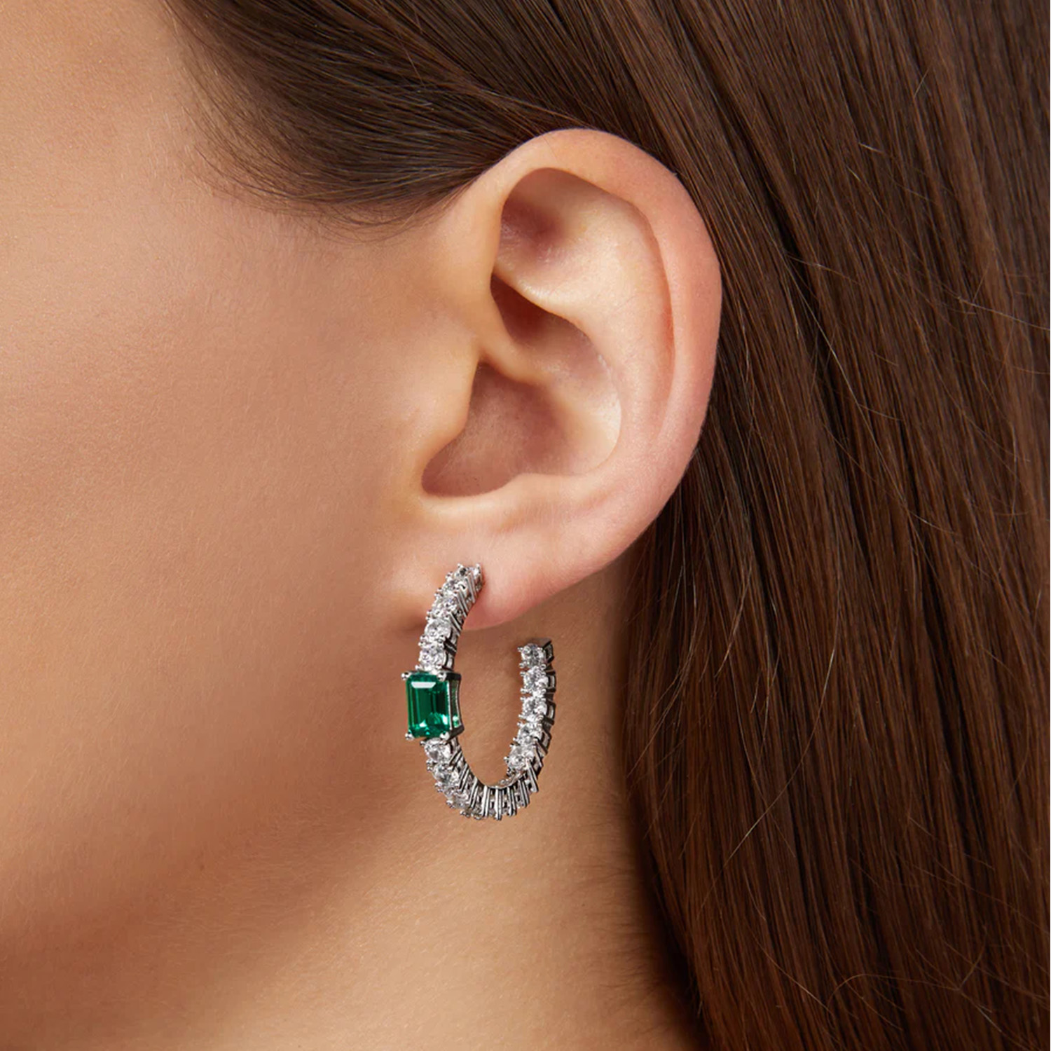 CHIARA FERRAGNI ORECCHINI EMERALD