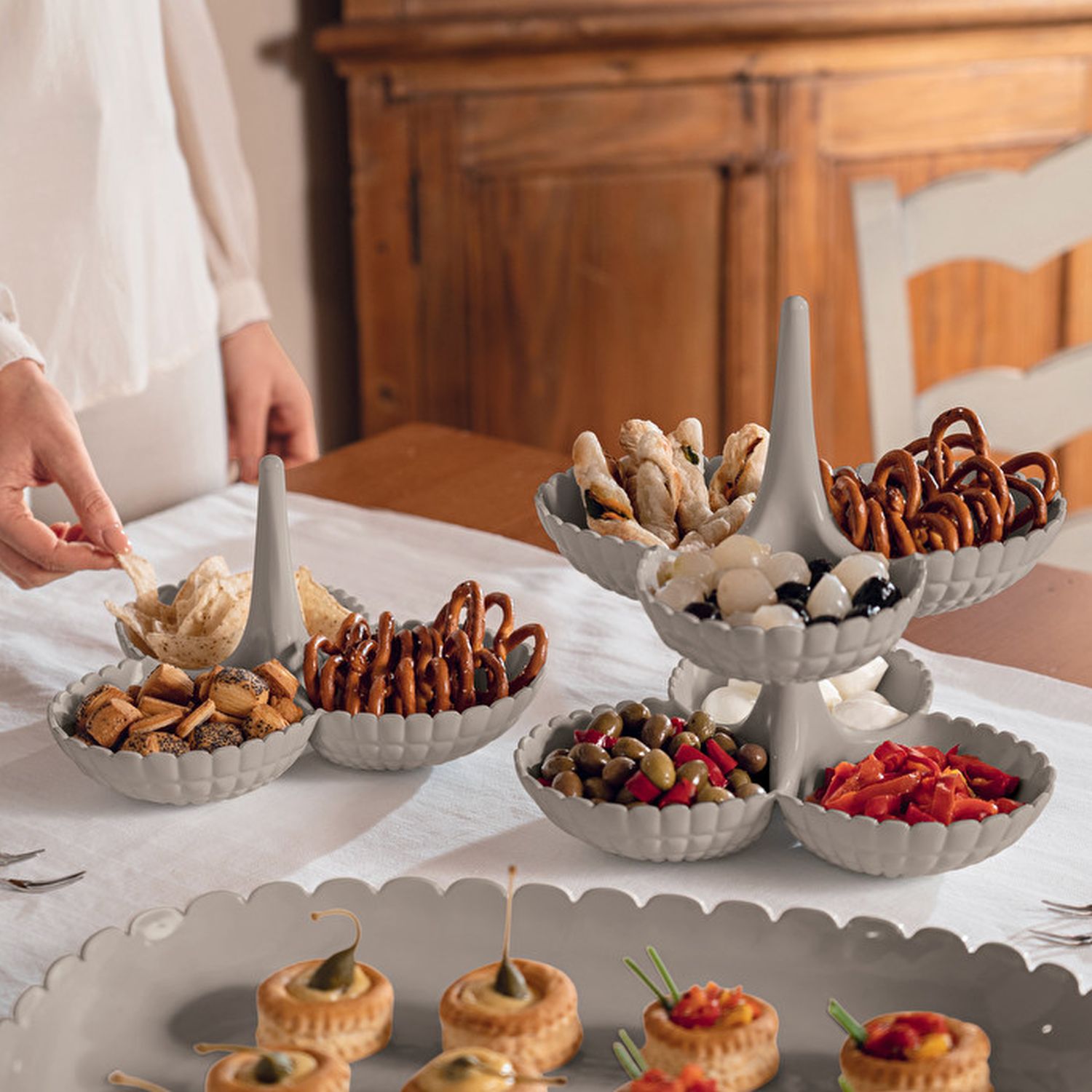 TIFFANY SET 2 ANTIPASTIERE