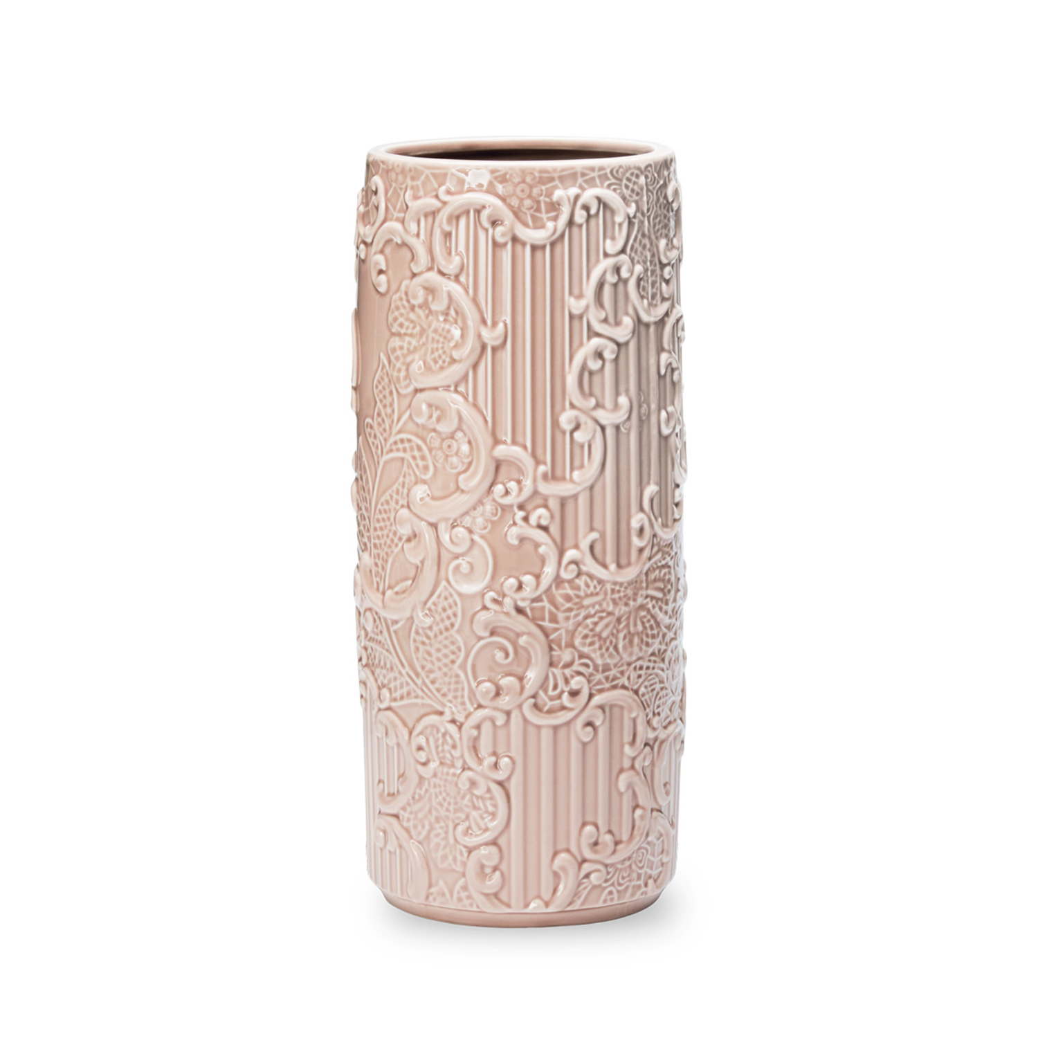 DENTELLE VASO CILINDRICO ROSE'CM 33