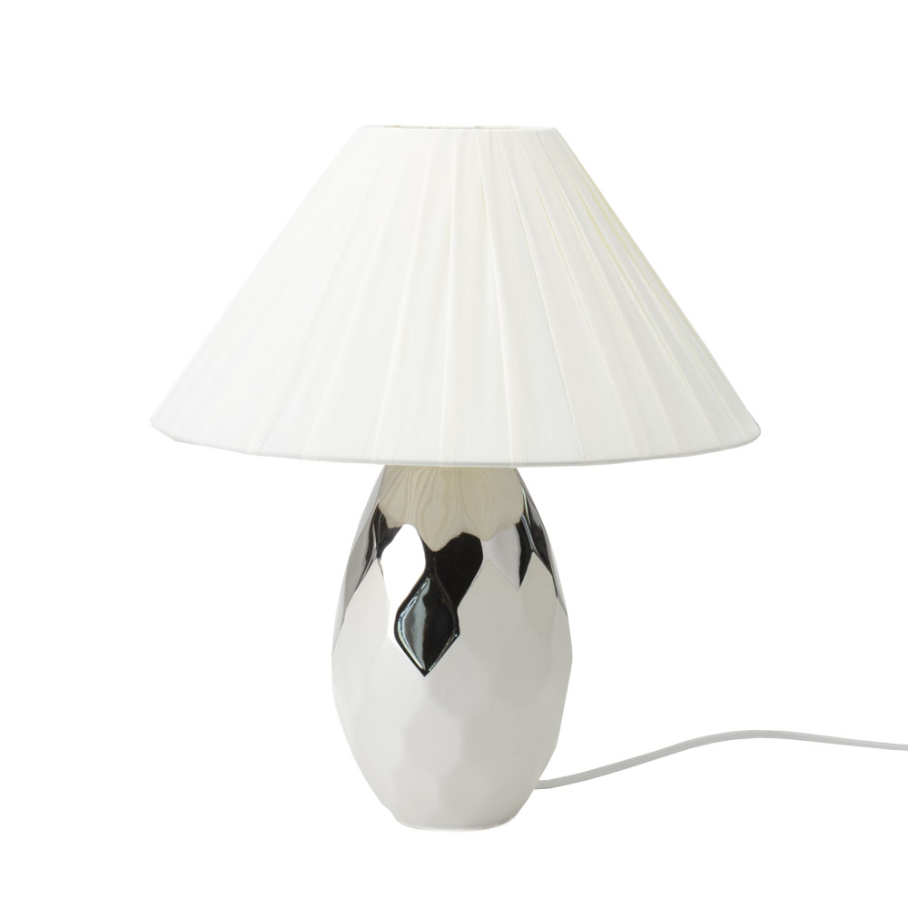 LAMPADA GRES BIANCO/ARG DIA 17,5X40CM(H)