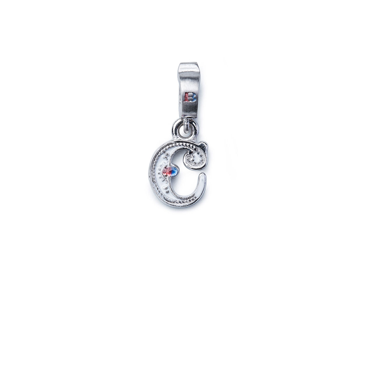 Mini Charm Lettera C argento