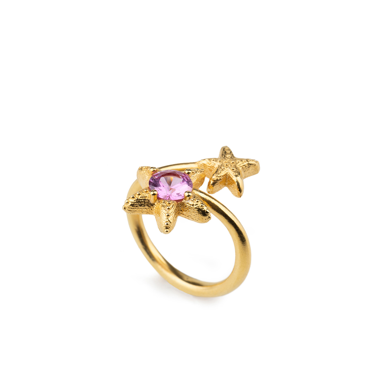 ANELLO STELLA PINK2 DR ARG  TIT  925%