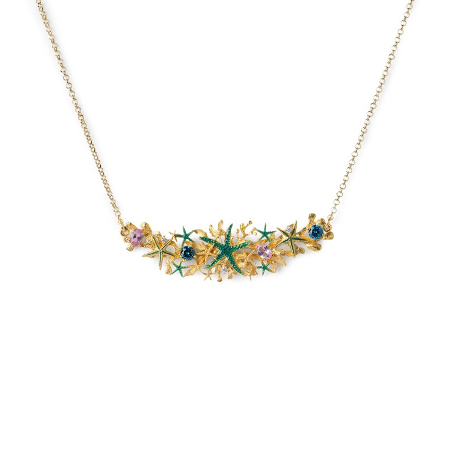 COLLIER STELLE DI MARE IN ARG TIT 925%