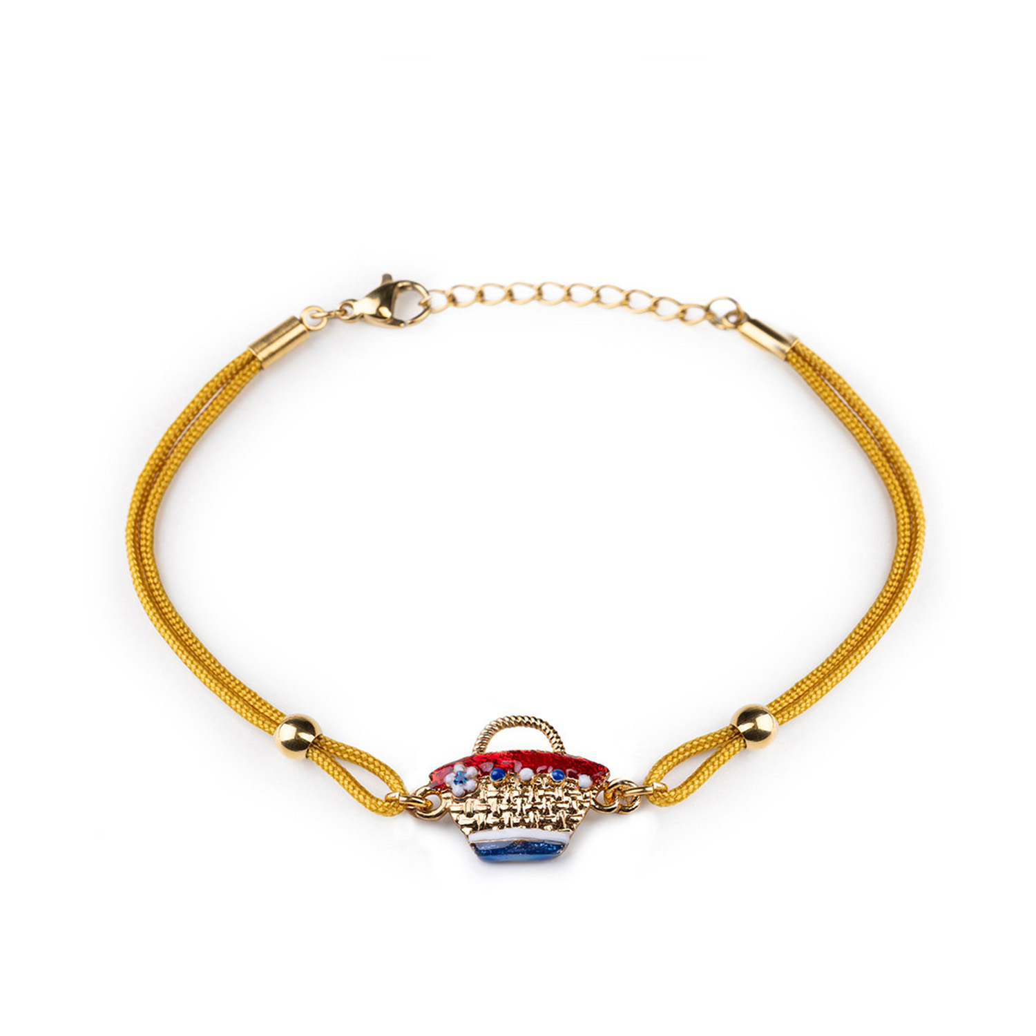 BRACCIALE CORDINO COFFA SMALTI IN LEGA BIG