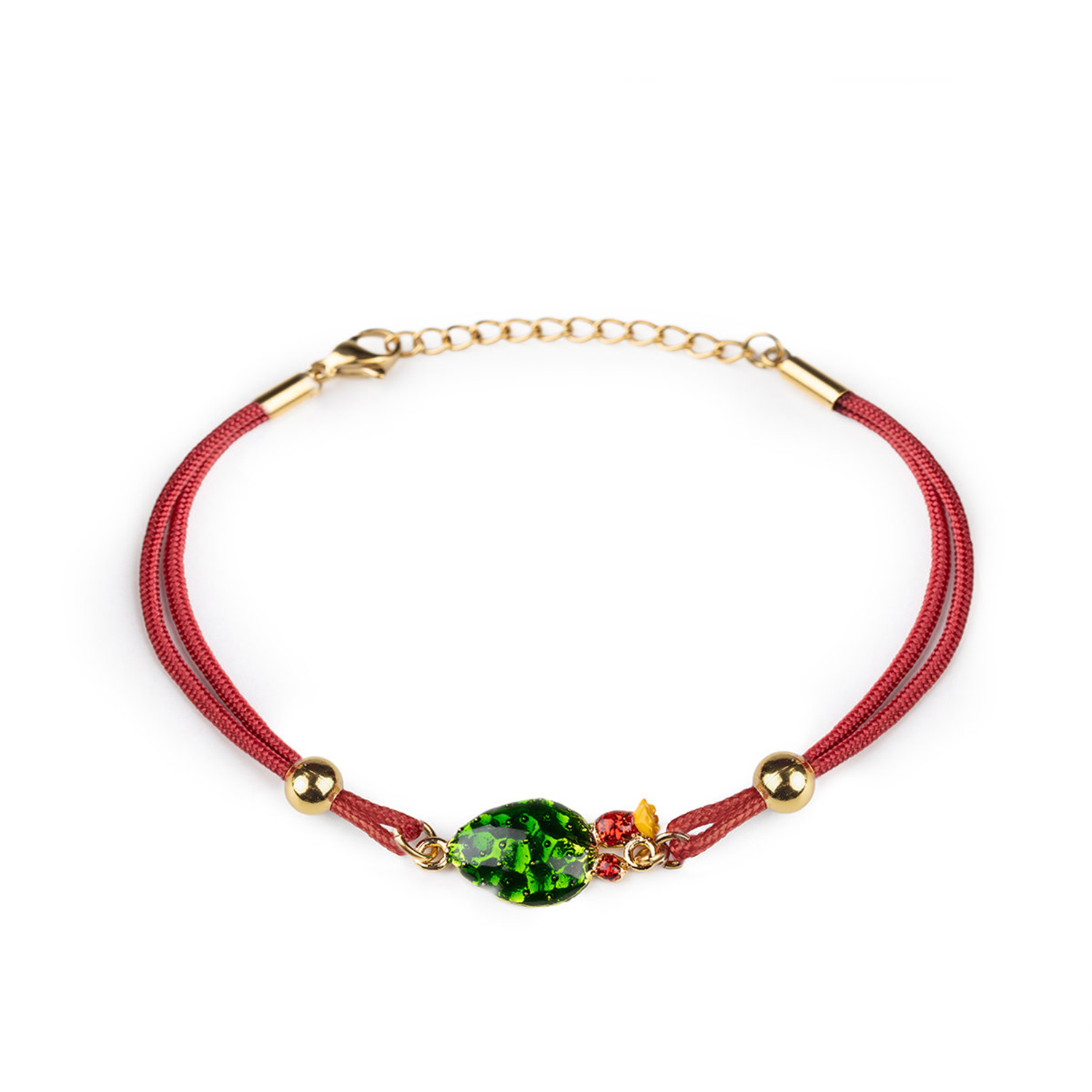 BRACCIALE CORDINO PALA DI FICO SMALTI IN LEGA BIG