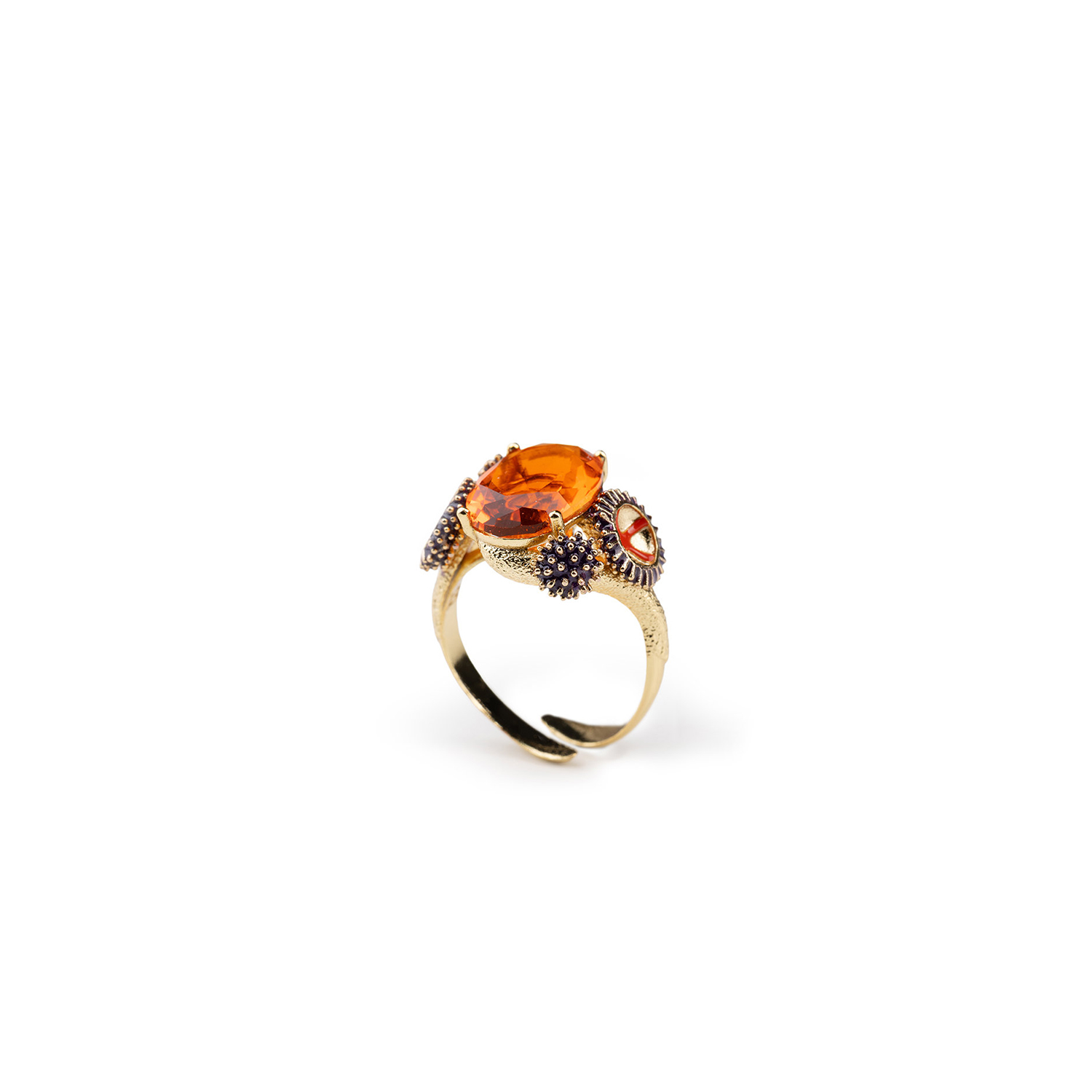 ANELLO RICCIO GEMMA IN LEGA IBG
