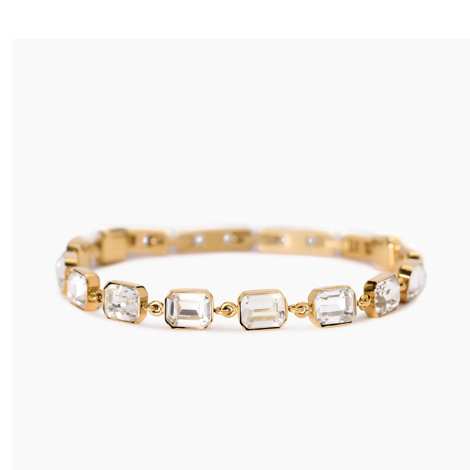 BRACCIALE DORATO CON CRISTALLI BIANCHI - STYLE 01