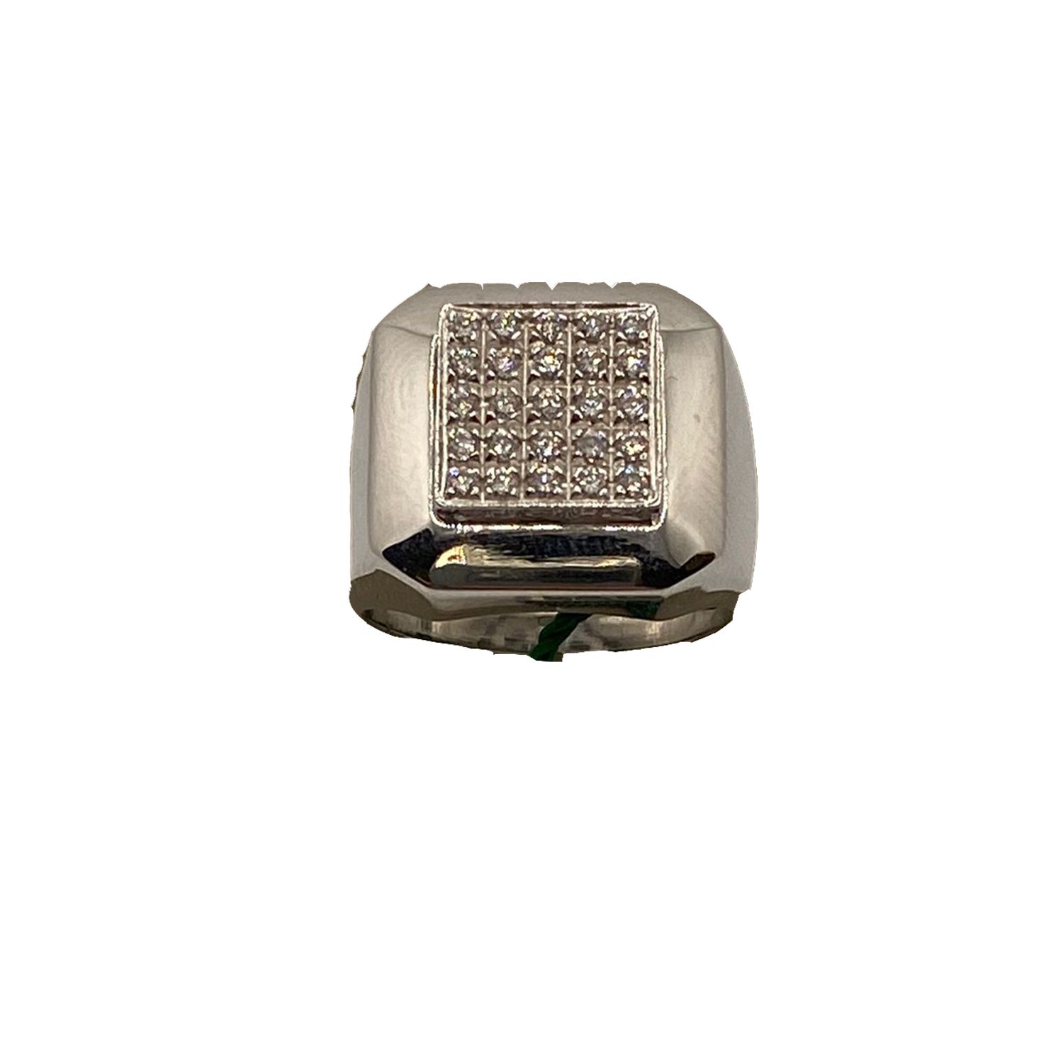 Anello uomo brillanti e oro bianco