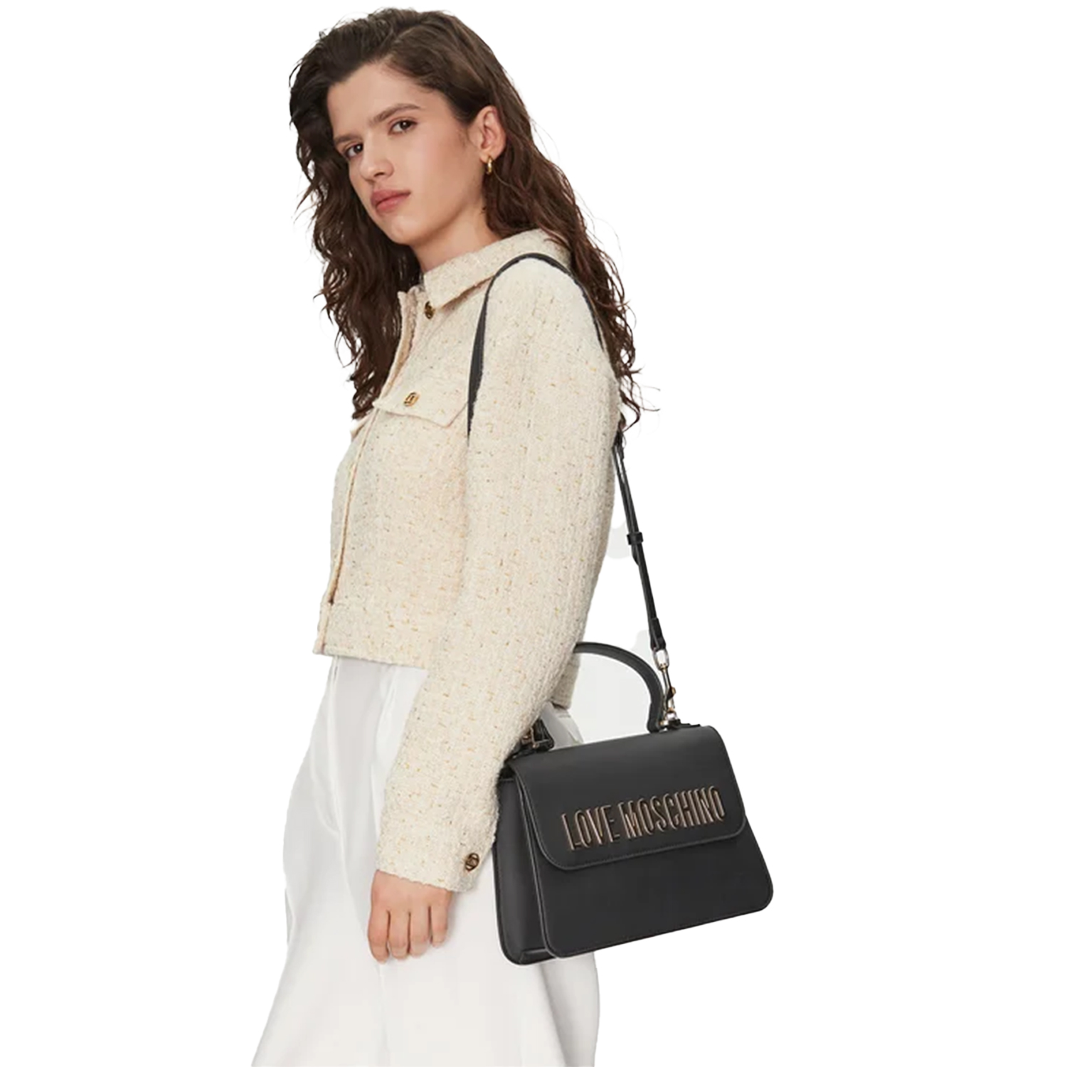 BORSA PU GRS NERO GALV ORO