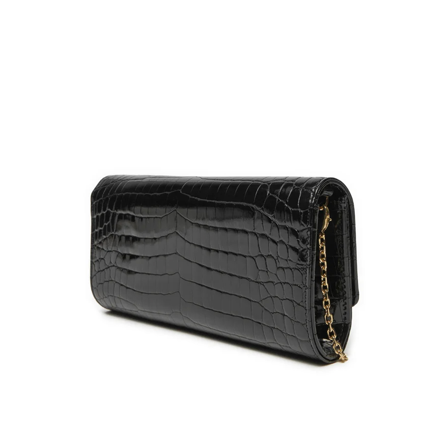 BORSA SHINY CROCO PU NERO
