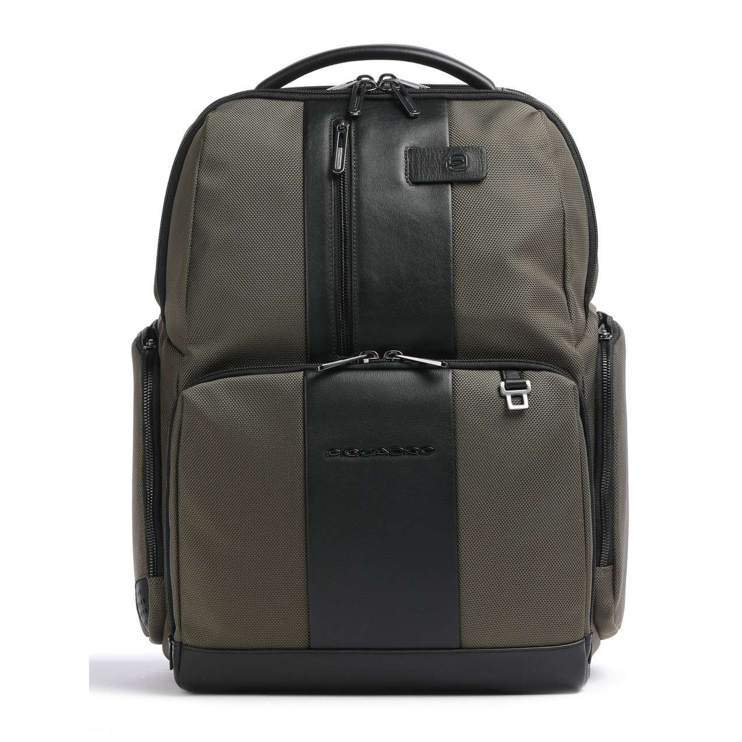 ZAINO GRANDE IN PELLE E TESSUTO