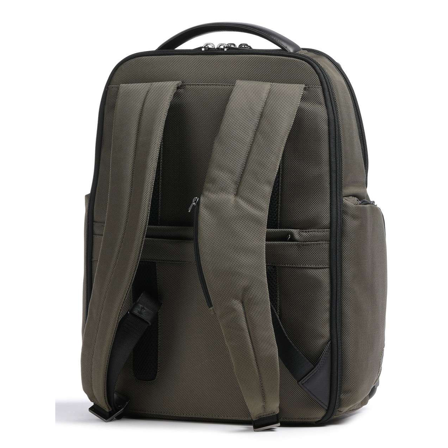 ZAINO GRANDE IN PELLE E TESSUTO