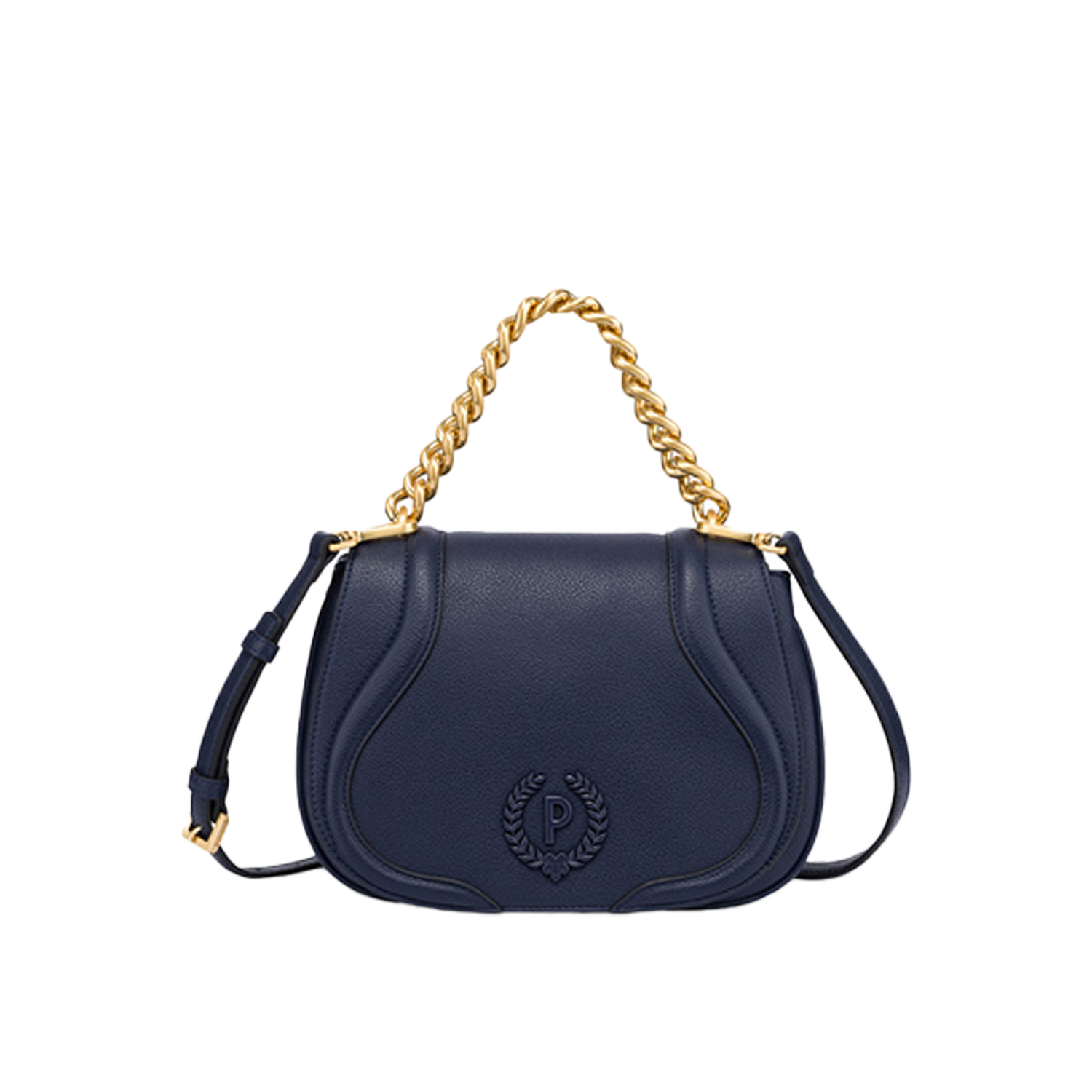 BORSA MINI GRAINED PU BLU