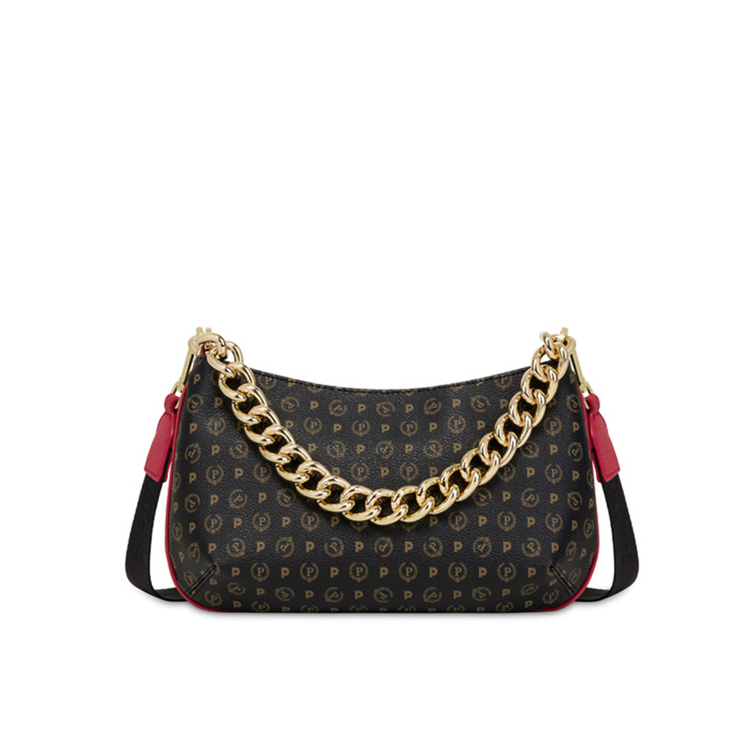 BORSA HERITAGE PVC NERO+VIT LACCA