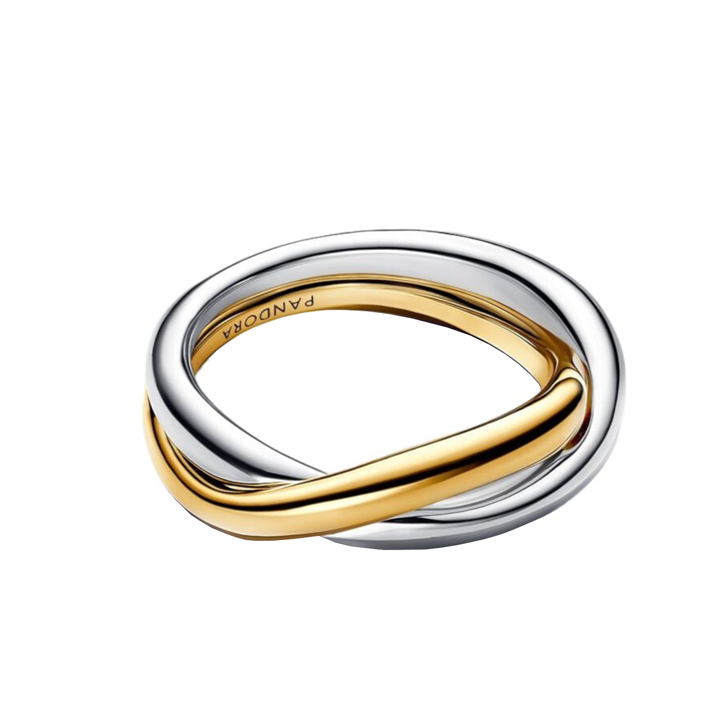 ANELLO FASCIA INTRECCIATA BICOLORE