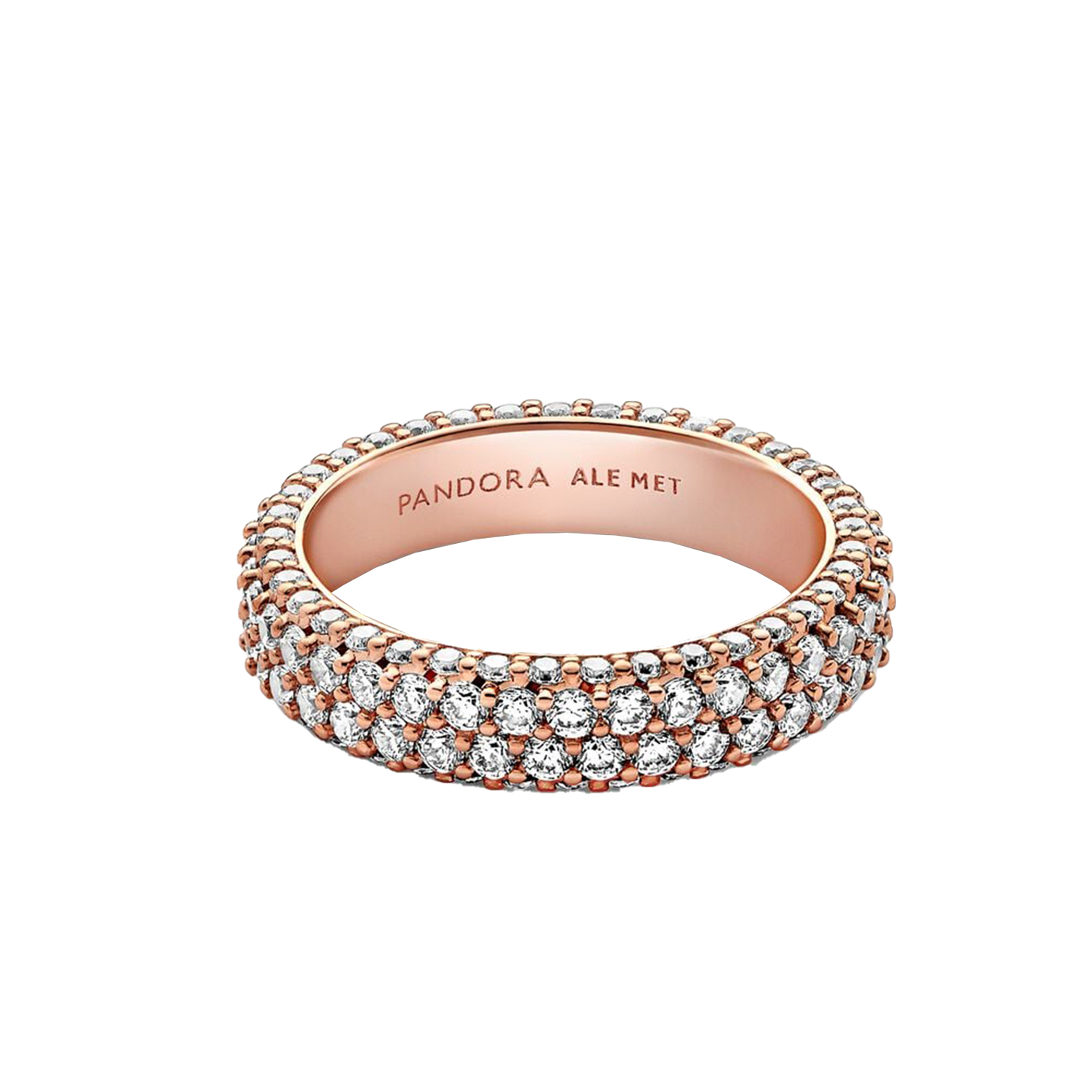 ANELLO PAVÈ FASCIA DOPPIA