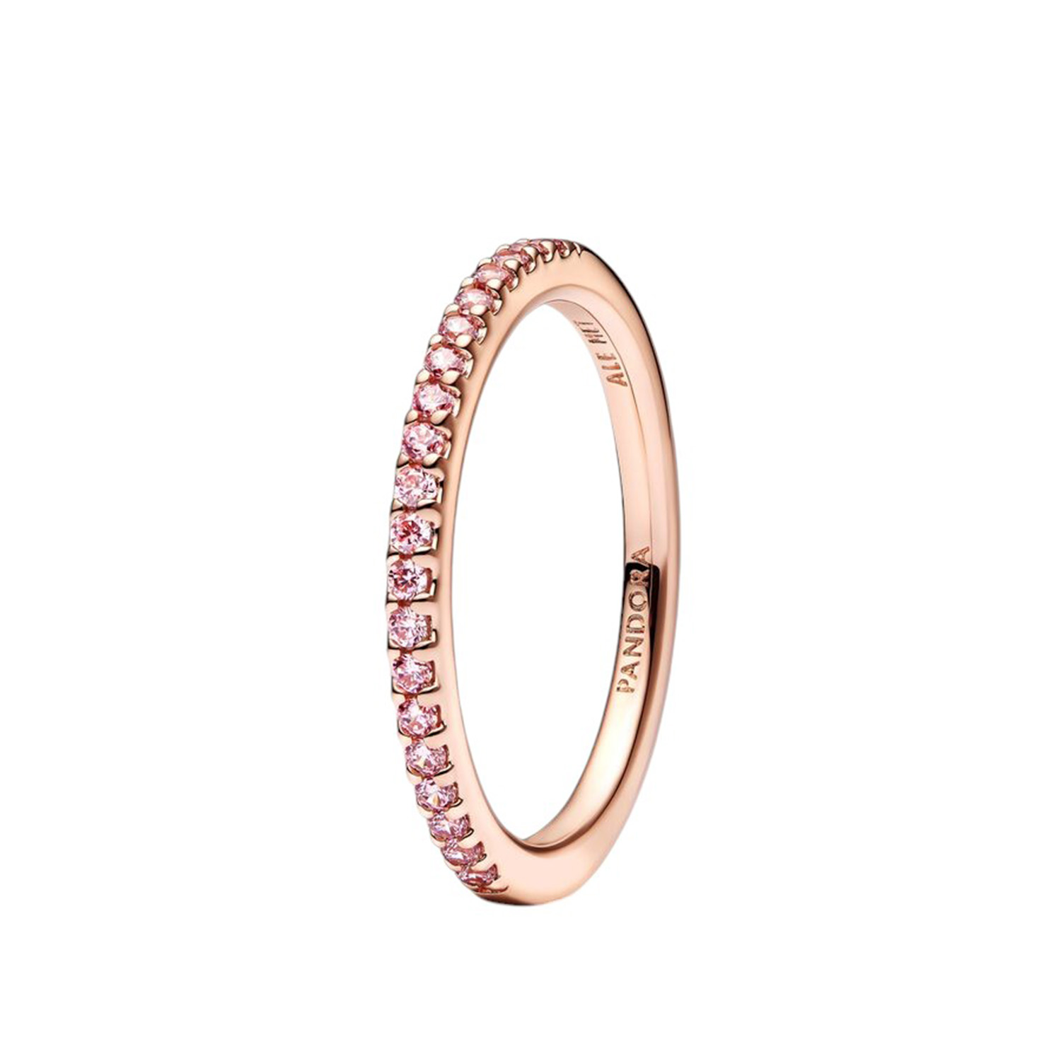 ANELLO PAVÈ FASCIA SOTTILE