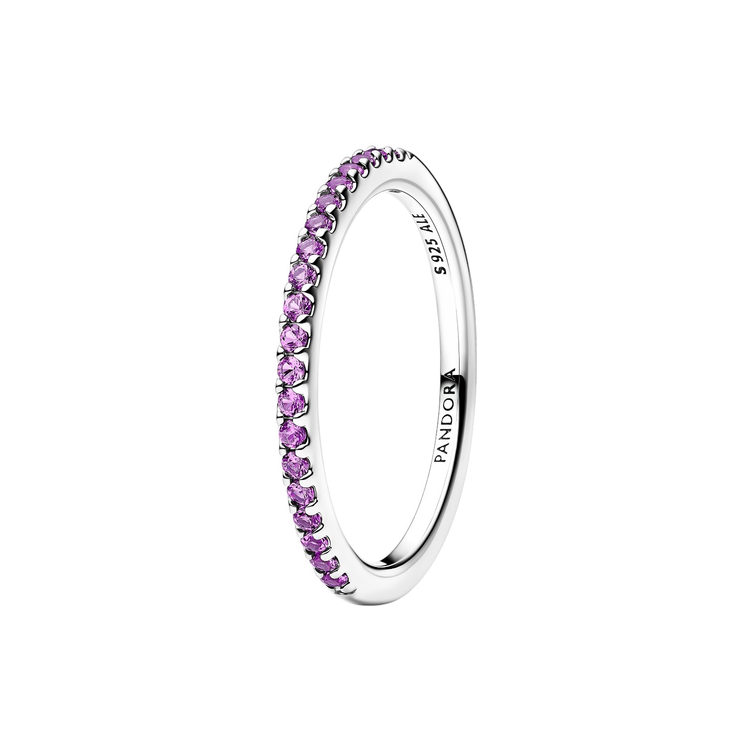 ANELLO PAVÉ FASCIA SOTTILE VIOLA
