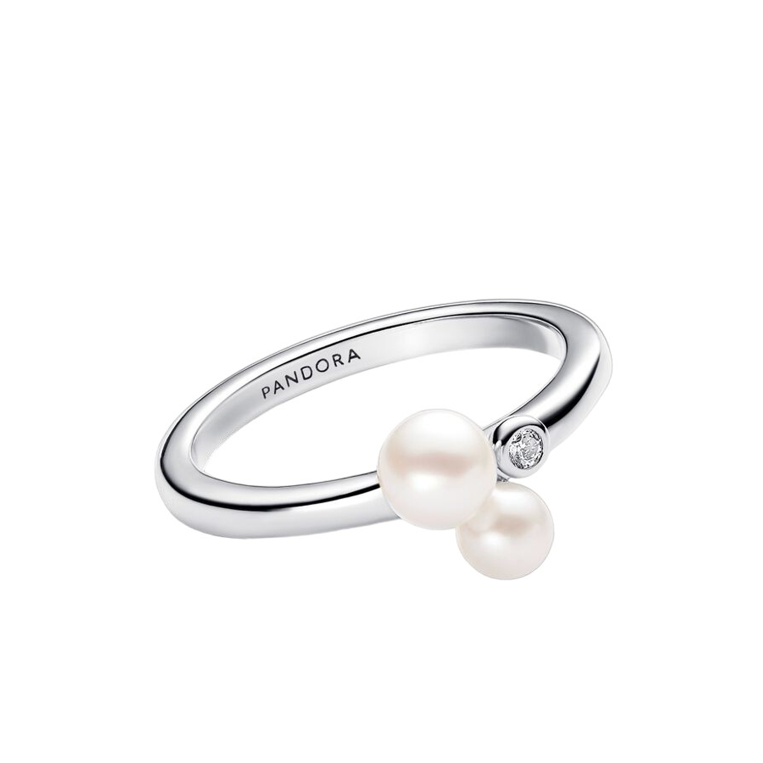 ANELLO PERLE D'ACQUA DOLCE COLTIVATE E PUNTO LUCE