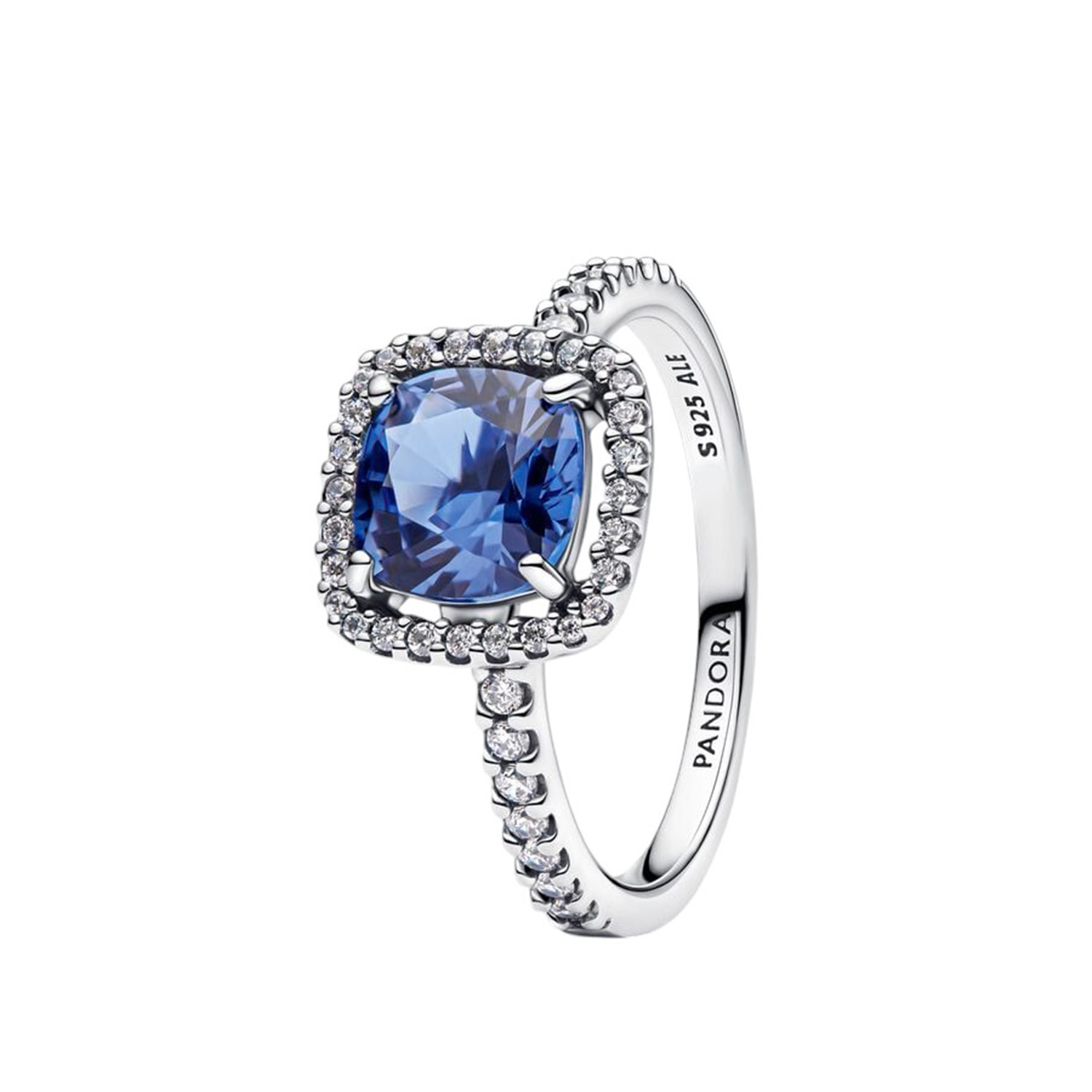 ANELLO PUNTO LUCE QUADRATO BLU GRANDE