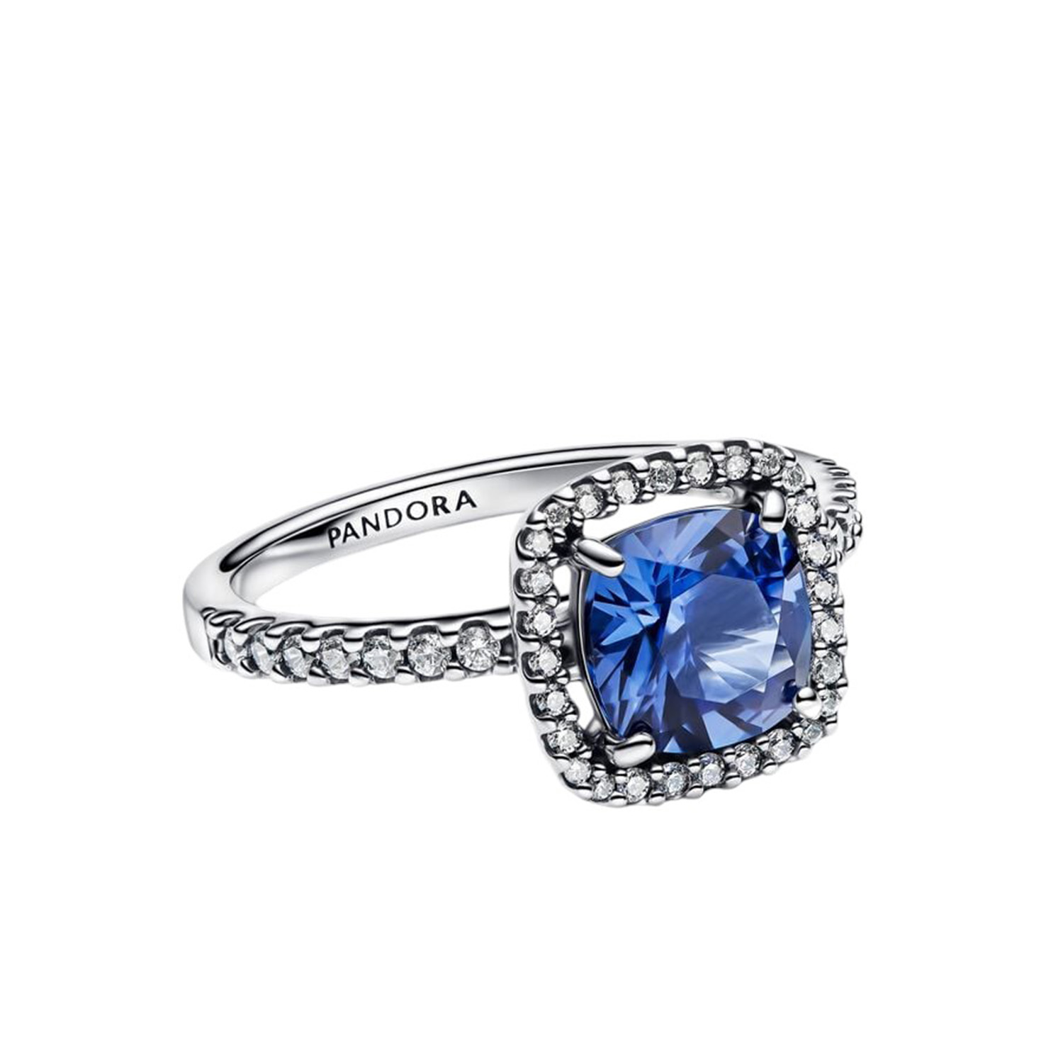 ANELLO PUNTO LUCE QUADRATO BLU GRANDE