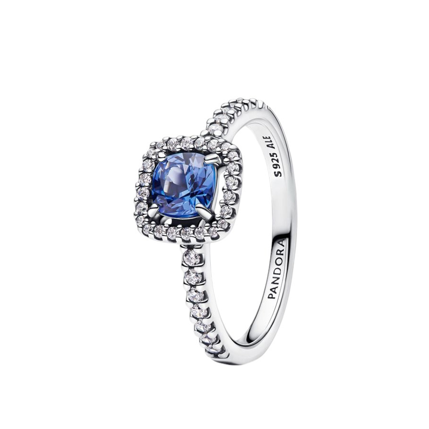ANELLO PUNTO LUCE QUADRATO BLU